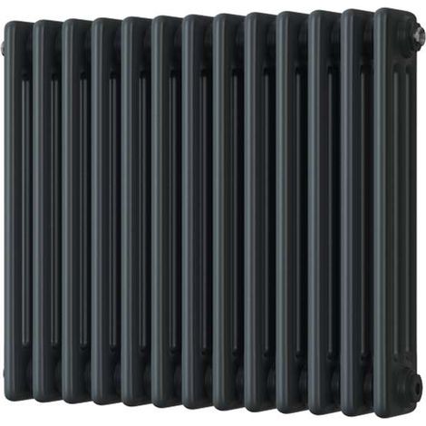 Alpha - Anthracite Column Radiator H500mm x W599mm 3 Column