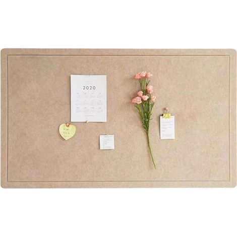 1 Pannello decorativo in feltro, angoli arrotondati, 40 × 60 × 0,9 cm, pieghevole. Solo pannello in feltro, ideale per scuole, case, cucine e uffici. Colore cammello. (1/5)