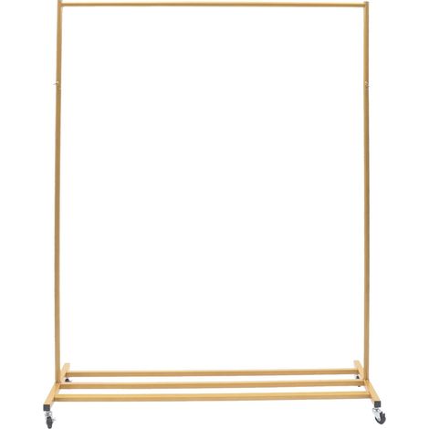 Appendiabiti, Appendiabiti su ruote mobili vestiti stand industriale Stile Vintage per corridoio ingresso camera da letto lavanderia armadio ufficio ferro oro
