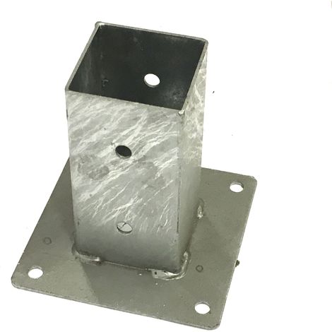 Staffa a bicchiere per palo quadro cm 12x12 4PZ