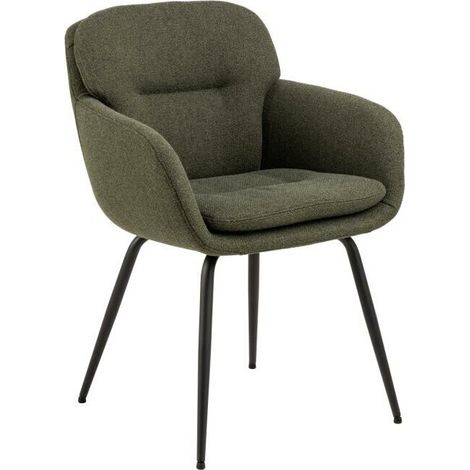 Silla Norsica 838, Verde, 84x58x59cm, Tapiz, Metálico