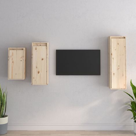 Meubles TV 3 pcs Bois massif de pin (1/5)