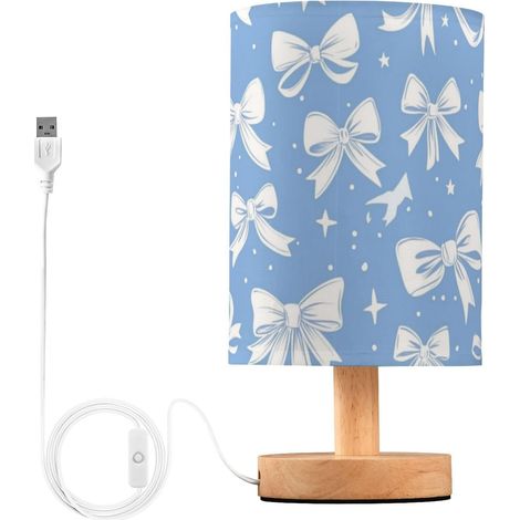 Kcldeci Lampe de chevet avec rubans pour chambre Ă coucher (1/5)
