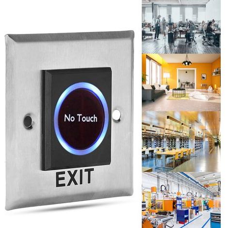 Interrupteur Infrarouge Sans Fil pour Porte avec Éclairage LED - Commande de Sortie pour Contrôle d'Accès (1/5)