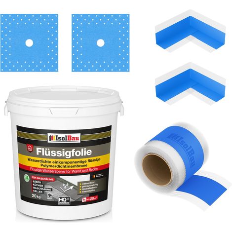 Dichtset Dusche Flüssigfolie 20 kg Abdichtset Dichtband Duschelement Set Bad (1/5)