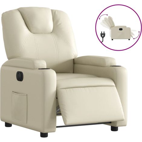 Maison Exclusive - Relaxsessel Elektrisch Creme Kunstleder