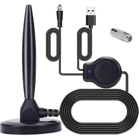 Antenne TV avec amplificateur numérique 1080P HDTV 4K intérieur amplifié (1/5)