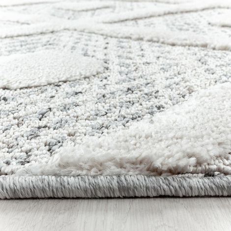 Tapis scandinave rond Viti Gris Ø 80