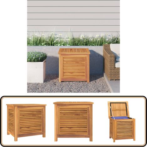 Gartenbox mit Beutel 60x50x58 cm Massivholz Teak - Gartenbox - Teakholz Gartenbox - Outdoor Möbel - Außenmöbel - Gartenaufbewahrung