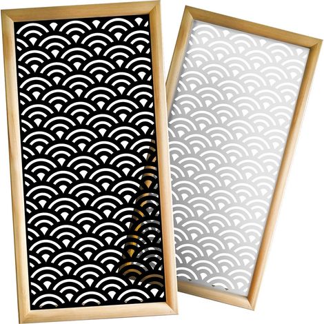 SUNNY - Modules décoratifs en bois et PVC - Dimension : 73x148 cm - Couleur : noir
