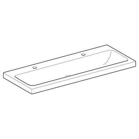 Geberit iCon Light Waschtisch, 120 cm x 48 cm, mit 2 Hahnlöcher, (1/5)