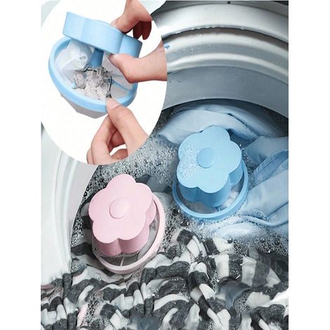 2pcs Filtre à peluches pour machine à laver, anti-peluches flottantes, collecteur de poils d'animaux, filtre à peluches ménager réutilisable avec sac de lavage à maille, facile à utiliser, cadeau pour (1/5)