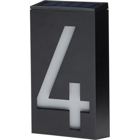 Plaque Adresse Solaire Lumineuse 17,8x9,8cm LED Autonome pour Exterieur (1/5)