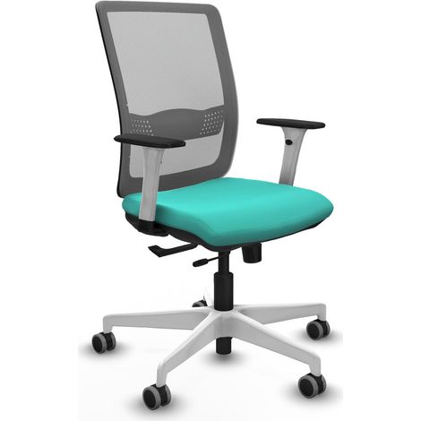 Chaise de bureau piqueras y crespo Haches accoudoirs blancs mousse (1/2)