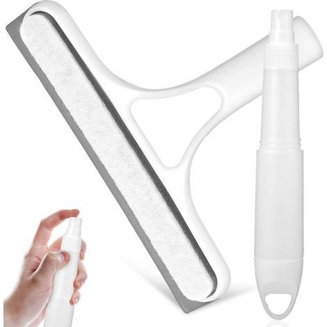 Outil de nettoyage de vitres 2 en 1 : brosse éponge et raclette (1/3)