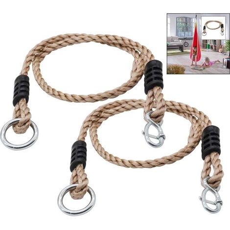 1 Paire de Balançoire Arbre Enfant, Cordes Balancoire Sangles Réglables Balançoire Arbre en Bois Enfants Adulte Siège Suspendu (1/5)
