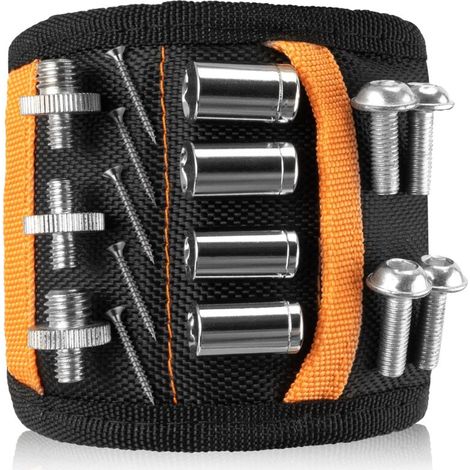 Verstellbares DIY-Magnetarmband für Herren mit 20 superstarken Magneten, Armband zur Befestigung von Schrauben und Scheren