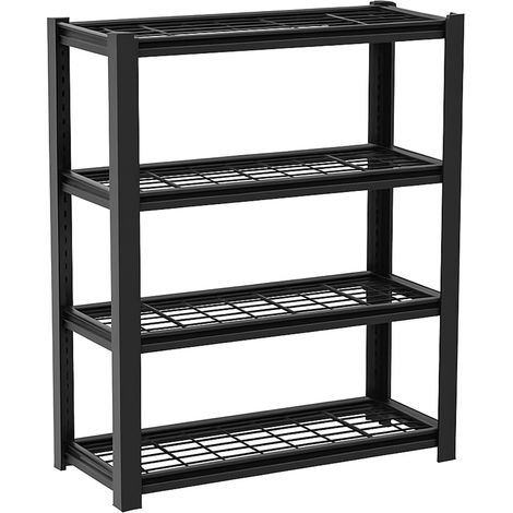 Mesh 150 - Metallregal 150x100x50 cm mit 4 Gitterböden Tragkraft 1365 kg schwarz
