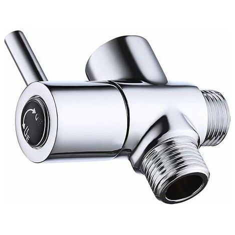 Interrupteur de douche, robinet de douche à deux voies, interrupteur en laiton, adaptateur de douche, douchette, flexible de douche, pommeau de douche, chromé poli.