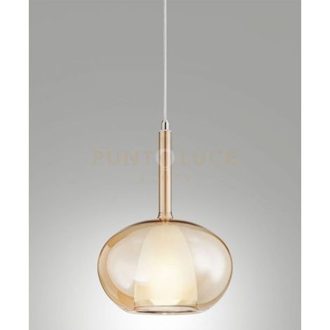 3787-50-125 EDISON VETRO AMBRA D.22CM COMPLETO DI CAVO X KIT LUCI
