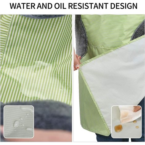 Tablier de cuisine étanche Tablier professionnel unisexe en PVC pour homme et femme Vert MNS (1/3)