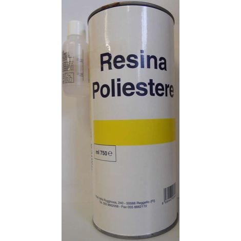 Resina Liquida Poliestere 750 ml - Resina per Vetroresina e Riparazioni
