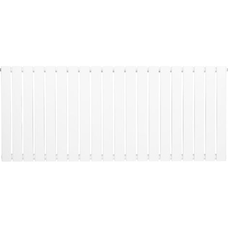 Radiateur Plat à 1 Colonne 600 x 1400 mm en Acier Carbone Blanc Chauffage Centrale Moderne Horizontale Monté Sur Mur Cuisine Salle de Bain [Brosse de Nettoyage & Supports INCLUSES] (1/5)