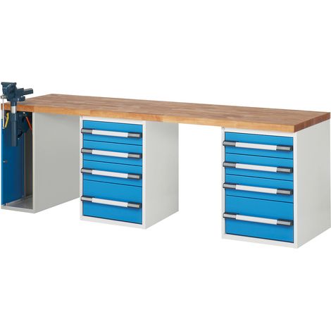 eurokraft pro, Établi, système modulaire Série 7000, 8 tiroirs