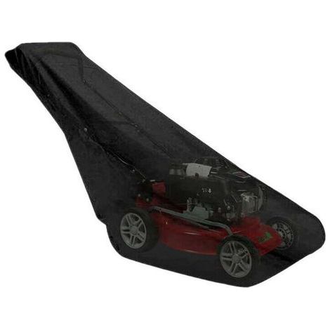 Couverture Tondeuse à Gazon Housse de Tondeuse à Gazon Protection pour Tondeuse Couverture de tondeuse à gazon de protection solaire anti-UV anti-pluie pour jardin de jardin Noir-,de (1/4)