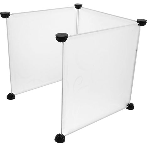 3pcs Screen For Cat Litter Guard Splashes Transparent Privacy Shields With Clips For Litter Tray Open High Wall (1/5)