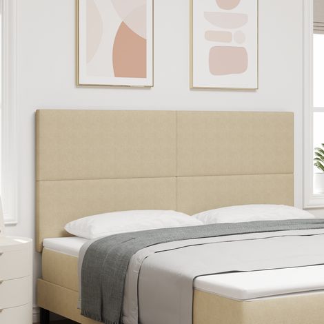 LED Kopfteil mit LED-Lichtleisten Grau-Grün 180 cm Cordstoff vidaXL (1/5)