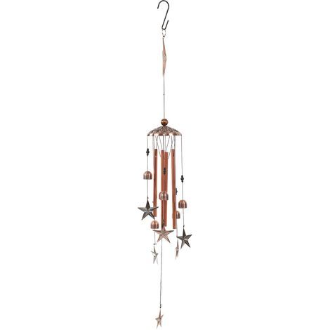 Carillons à Vent Extérieur en Métal Cuivré, Son Agréable et Cristallin, Style Étoile pour Jardin et Cour (1/5)