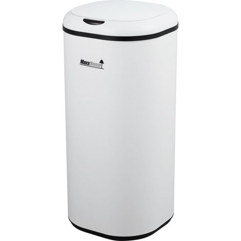 MaxxHome – Cestino della Spazzatura con Sensore Automatico di Apertura e Chiusura (Acciaio Inossidabile, 30 L, 29 x 29 x 61,5 cm) (1/5)