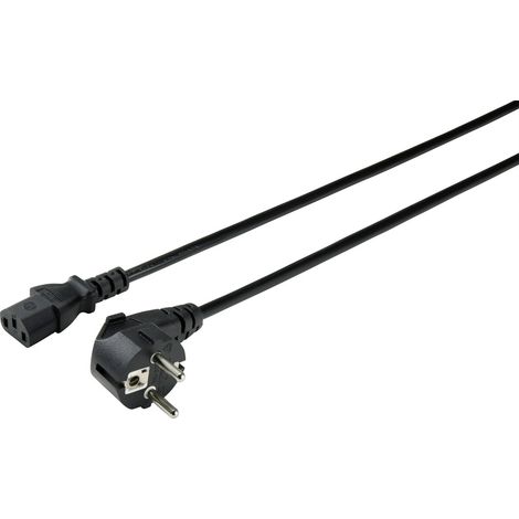 Sygonix SY-5043450 Kaltgeräte Anschlusskabel  Schwarz 3.00 m