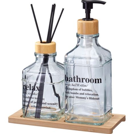 SET DE BAÑO VIDRIO 3 PIEZAS