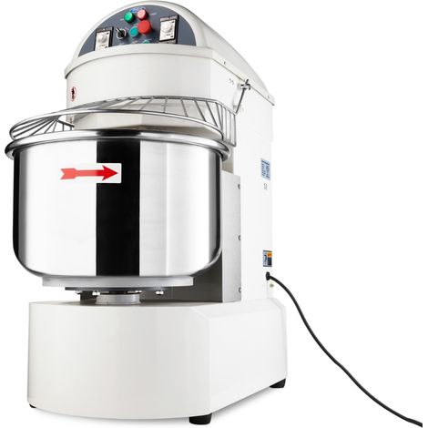 Pétrin professionnel 75L 48kg 2 vitesses triphasé pour pain et pizza - Maxima