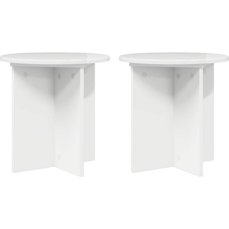 Maison Exclusive - Pflanzenständer 2 pcs Hochglanz Weiß 40 x 40 x