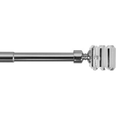 BASTONE METALLO D 20/16 120/210CM SQUARE CROMO - 6 pezzi