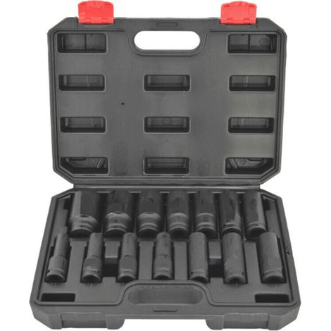 CASSETTA CHIAVI BUSSOLA BUSSOLE RINFORZATE 1/2" 14 PZ VALIGETTA 10 32 MM 313aw