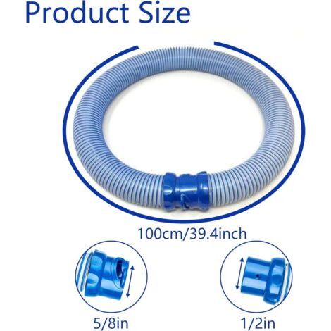 Tuyau de rechange pour aspirateurs Zodiac Baracuda MX6 MX8, 99 cm, avec système de verrouillage par rotation - R0527700 (1/3)