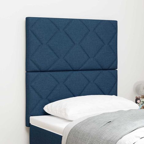 Tête de lit avec des lumières à LED-Panneau de lit à LED Réglable Bleu 80 cm tissu 133631 (1/5)