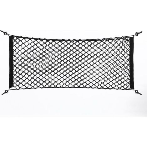 Sac de rangement arrière de voiture maille coffre de voiture rangement maille bagages 90 × 40 cm universel