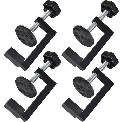 4 Pièces 1057 mm Serre Joint a Vis, Robustes et Faciles à Utiliser, Mini Serre Joint, Compactes et Portables, Serrage de Table à Bois, pour Soudage, Menuiserie, Bâtiment (noir)