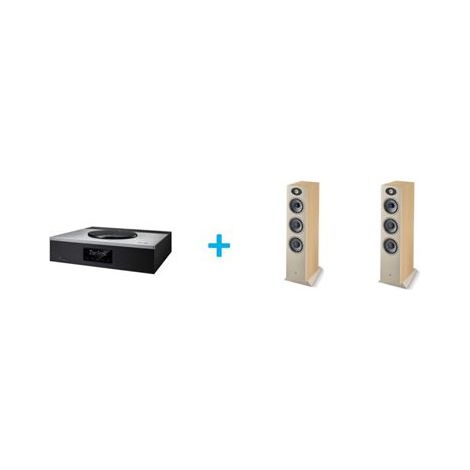 Pack ampli et enceintes HiFi - TECHNICS / FOCAL - SA-C600EG-S + Theva N3 - Argent - Colonnes bois clair - Hi‑Fi