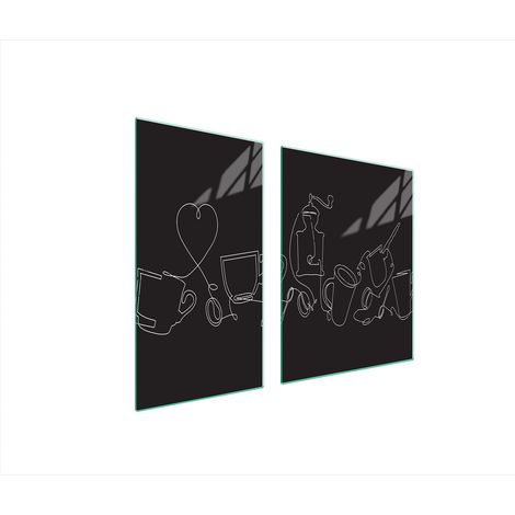 Plaque de protection en verre pour poêle 90x52 noire (1/5)