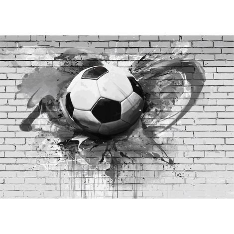 Papier peint mural football 3D enfant intissé grand format design intérieur chambre enfant pas cher 150x105 cm (1/5)