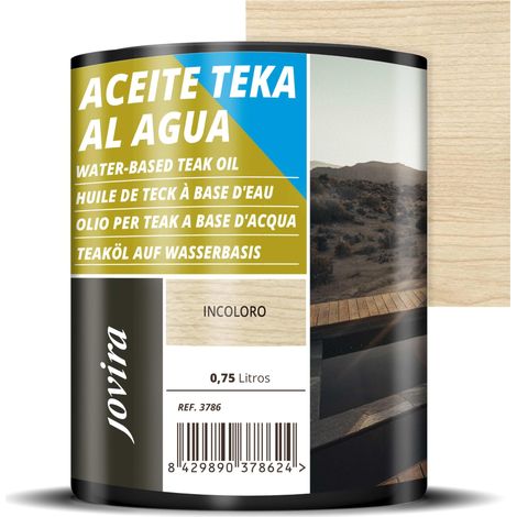 JOVIRA PINTURAS Olio teka all'acqua protezione e ripristino del legno teak in agenti atmosferici (750 Millilitri, Incolore) (1/3)