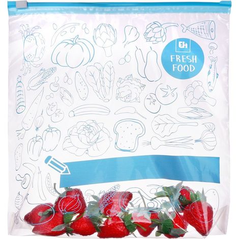 Sacchetti di plastica con chiusura ermetica per frigorifero e congelatore 3 litri confezione da 10 (1/5)