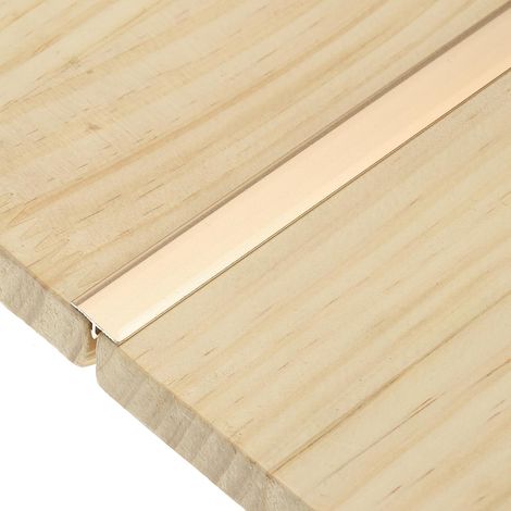 3Pcs Profilés De Transition En T, 9m x 12mm (L x L) Bande De Séparation Plate Pour Sol En Alliage D'Aluminium Revêtement De Sol Vinyle Bords Pour Interstices De Sol Portes, Or Mat (1/5)