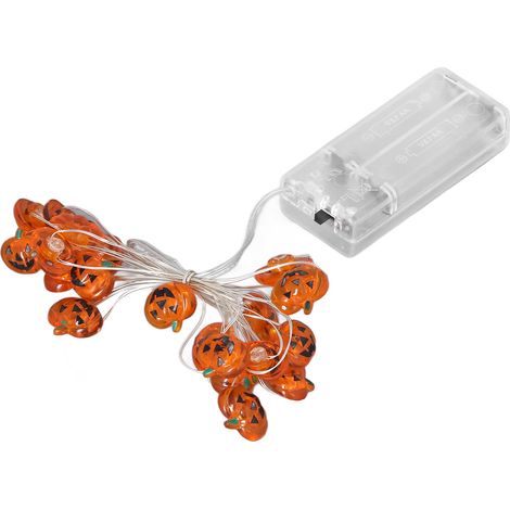 m lange Lichterkette in Kürbisform, 20 LEDs, Kupferdraht, batteriebetrieben, Halloween-Dekoration für den Innen- und Außenbereich. (1/5)